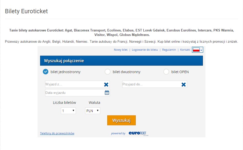 tanie bilety autokarowe online